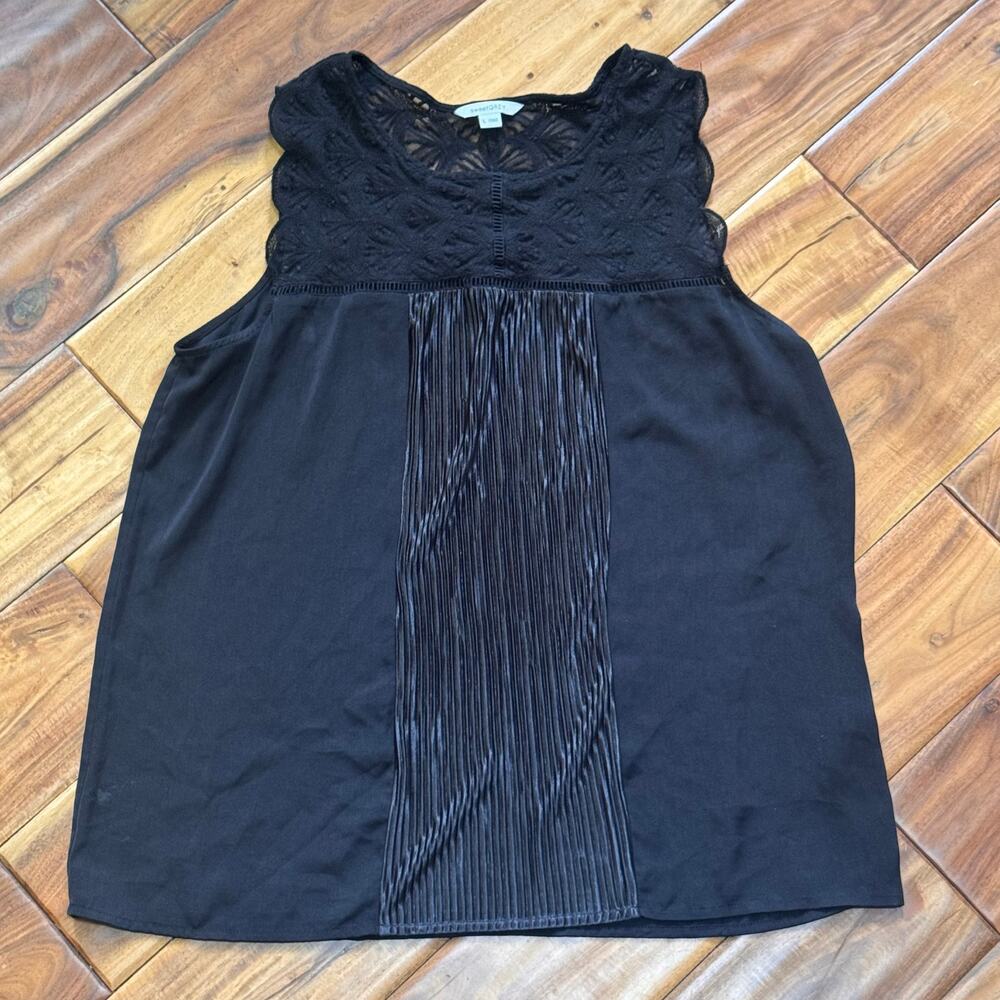 SweetGrey Lacey Black Goth Grotesque Whimsy Flowy Tank Top Size Large